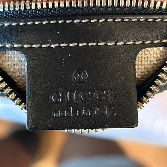 Gucci Crest Leather & Canvas Hobo Bag AUTHENTIC - Picture 9 of 16